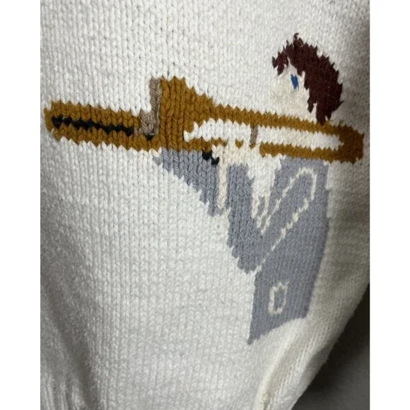 Peter Elliot Women's M? Musician Musical Notes Cotton Sweater *READ* - Picture 4 of 13